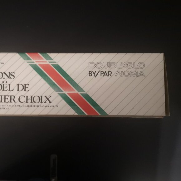 VTG Doubl-Glo by Noma Fine Quality Glass Christmas Tree Ornaments White w/ Red - Picture 3 of 7